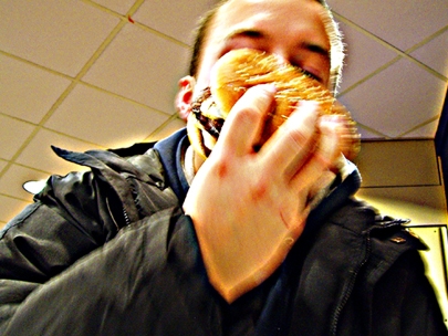 the one hand - quadruple  whopper challange 