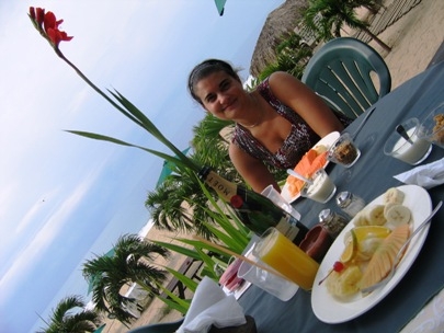 Healthy breakfast at Hotel VAYMA, Pie de la Cuesta, Acapulco, Mexico