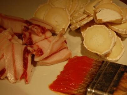 Bacon and goat cheese