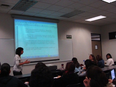 Luc�a gave a class on the Cuban Revolution's 50th Anniversary to my students