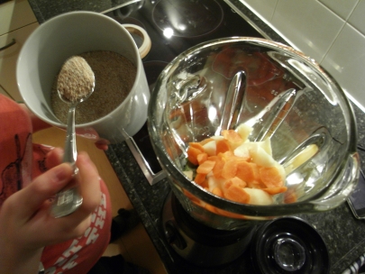 carrot, banana, spinach, orange, apple, yogurt