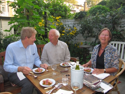 dinner at Brord and Mariannes place