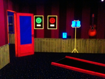 midget golf, in the dark. In blacklight. At noon. Why not?