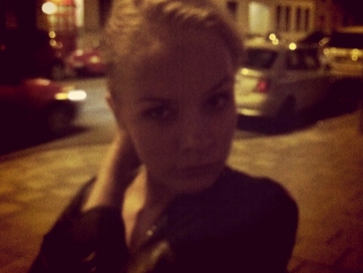 Karin taking a break from the dance floor