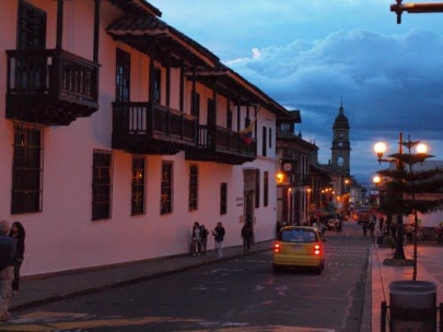 Sunset in down town.