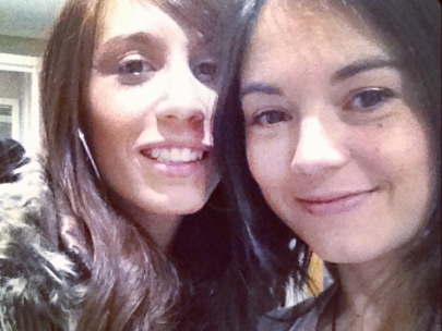 con cris, mi prima, mi estilista