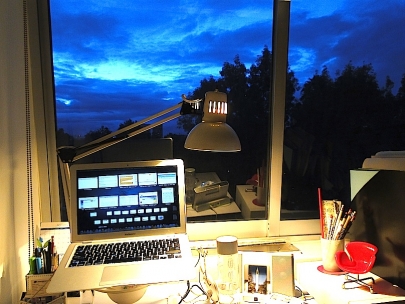 Working at the blue hour