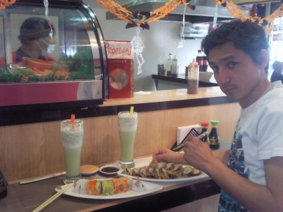 Sushi to celebrate the coming back.