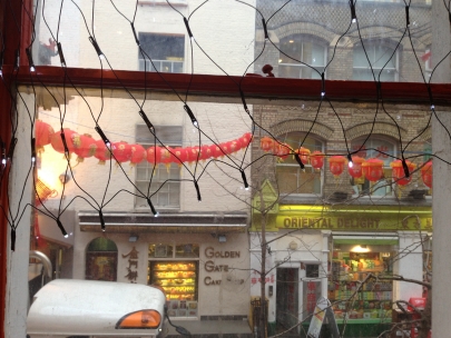 Having a tea somewhere in Chinatown 