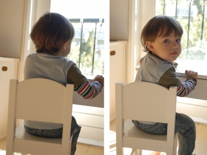 posing for school photo