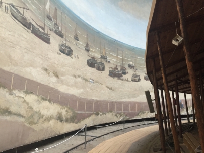 behind Mesdags painting