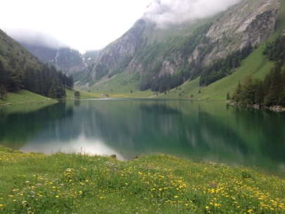 Walking up the mountain 