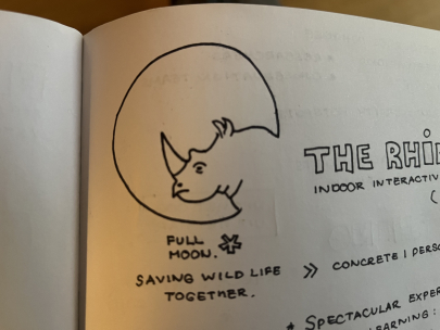 full moon and a rhino called najin