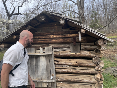 dakota in an 1800s village