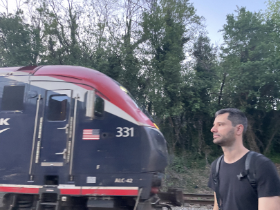 excited about the train