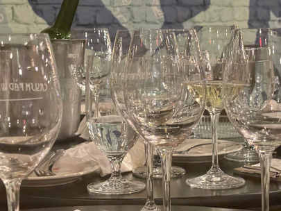 work drinks at the wine bar