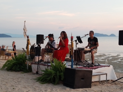 Live concert on the beach