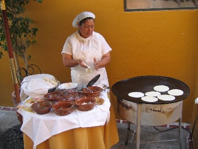 Making tortillas