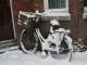 Snow on bikes gives just some magic